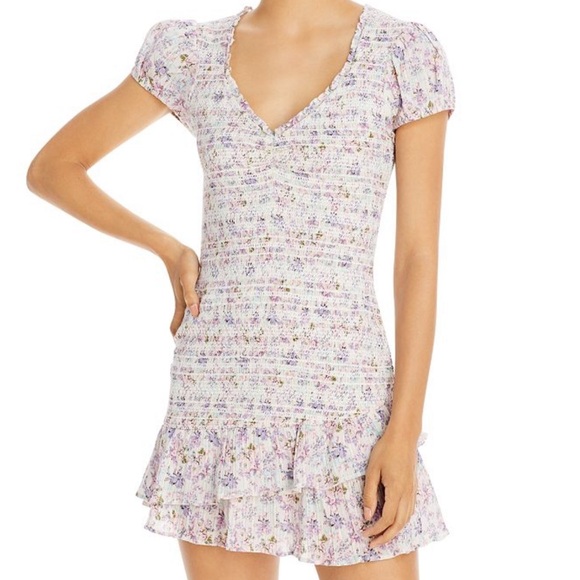 NWT LOVESHACKFANCY trevor dress in positano blue size large - Picture 6 of 16